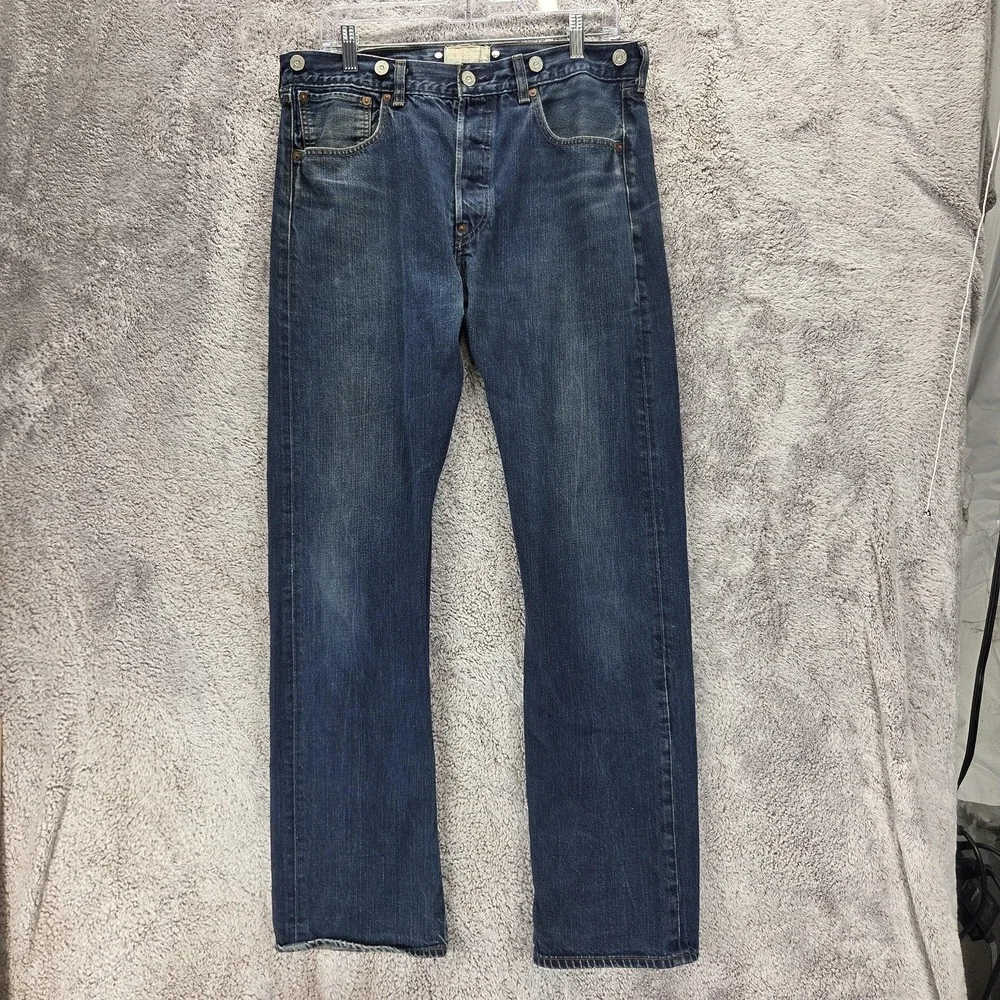 VTG Levis Jeans Mens Blue 1901 Special Edition Buckle Back Zip Fly Fits 34x32